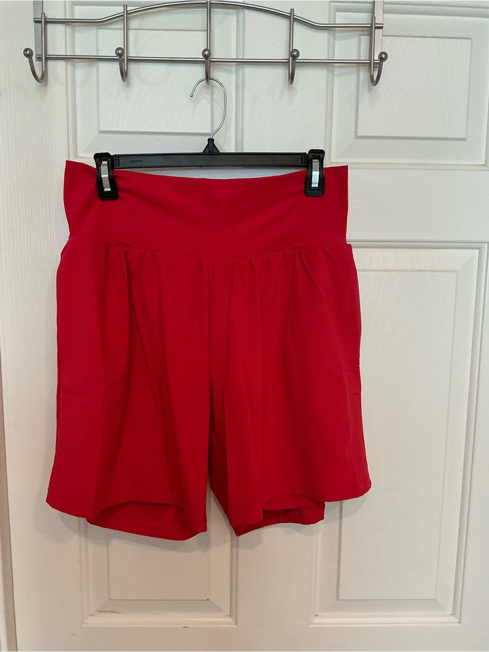 HALARA High-Waist Athletic Shorts in Red